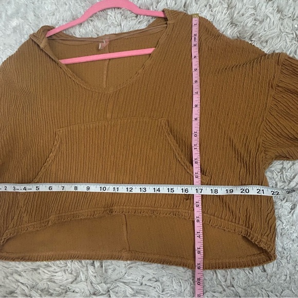 Free People Movement V-Neck Hooded Pullover Long
sleeve Sweatshirt-Ribbed - Picture 10 of 10